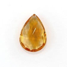 NATURAL MADEIRA CITRINE 10 x 7 MM PEAR BRIOLETTE CUT FROM BRAZIL F-4893