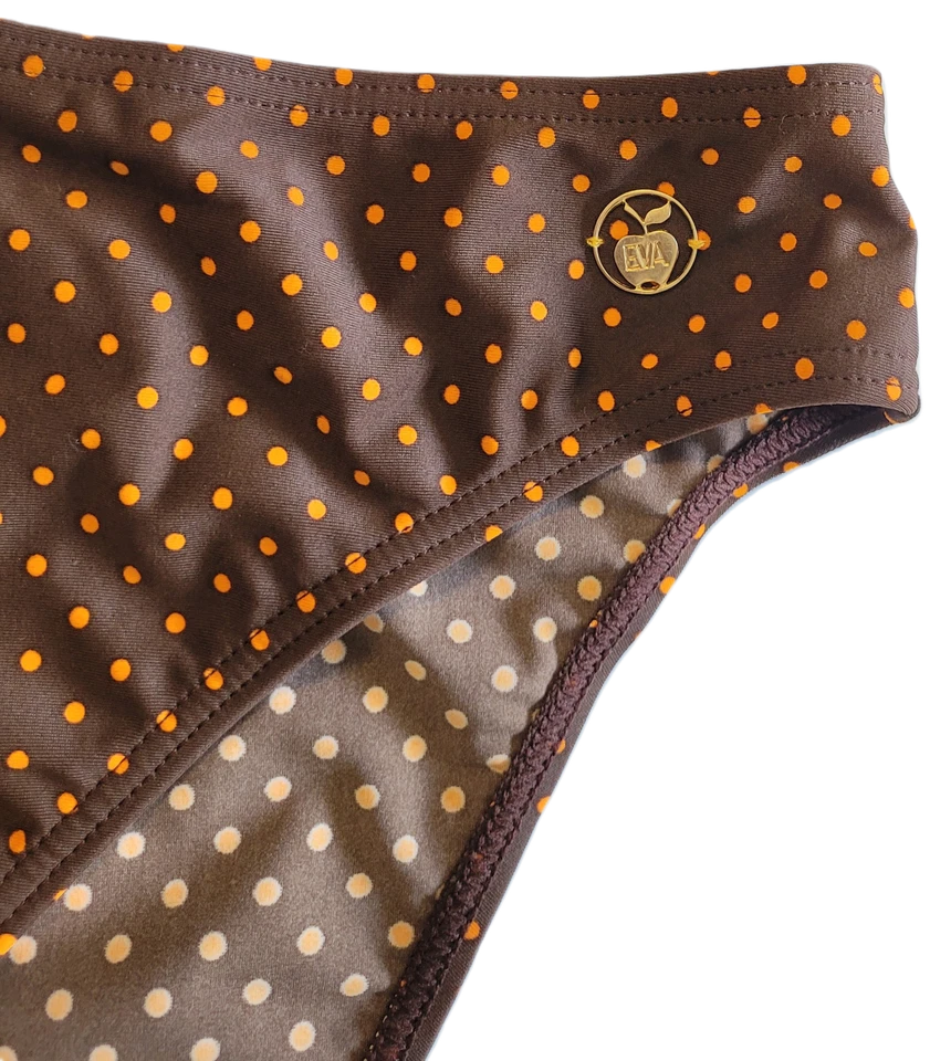 EVA Frauen Bademode Damen Bügel Bikini braun-orange gemustert Cup C Gr. 36 - 44 - Bild 4 von 4