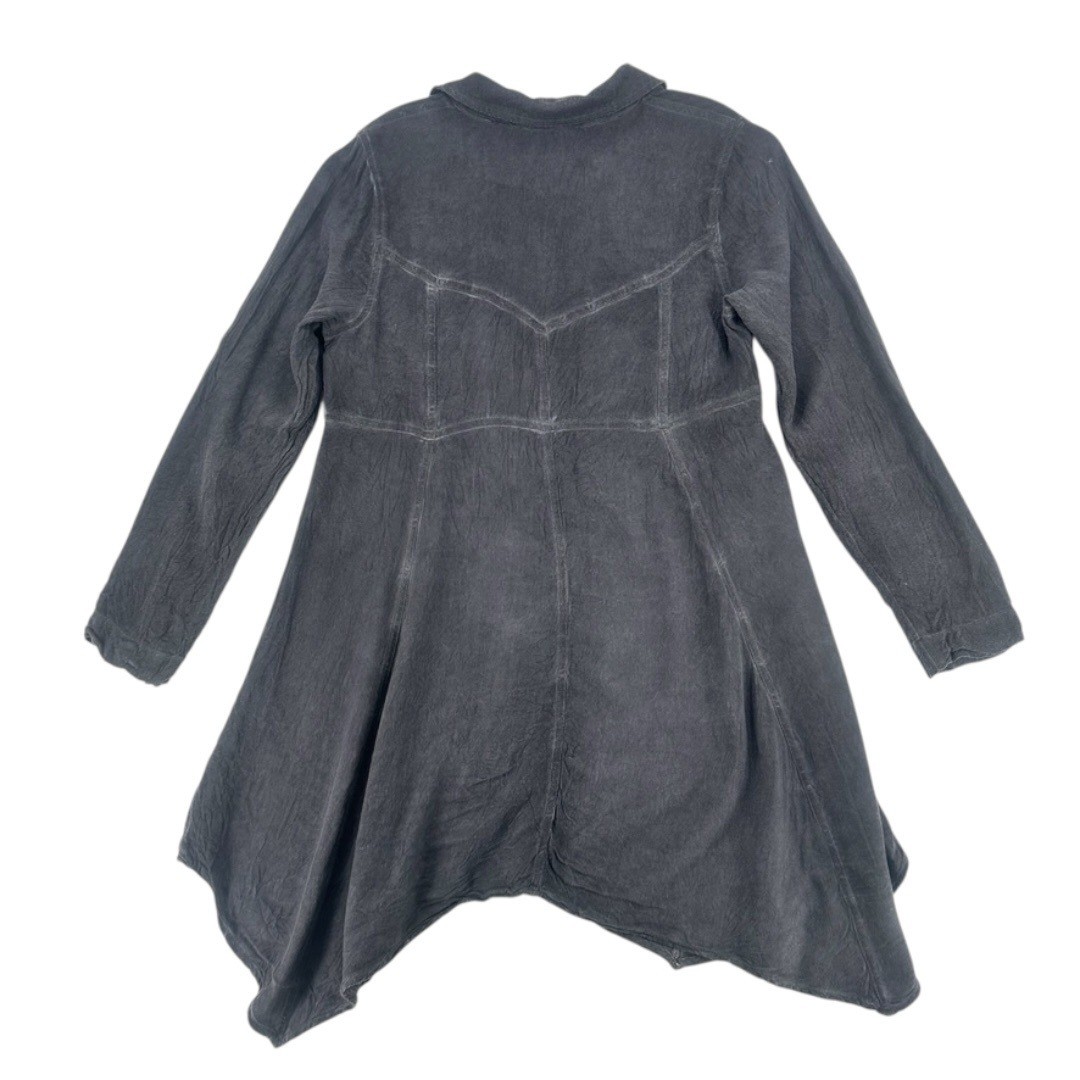 Soft Surroundings Gray Button Down Tunic Dress Si… - image 12