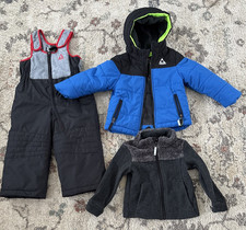 Gerry Boys Hooded Insulated Water Resistant 3-In-1 Jacket Bib Snow Pants Sz 2T.