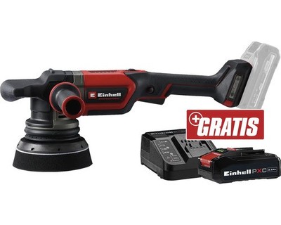 Akku-Autopoliermaschine Einhell CP-EP18/125LiBL Ø125mm + GRATIS Zugabeartikel PX