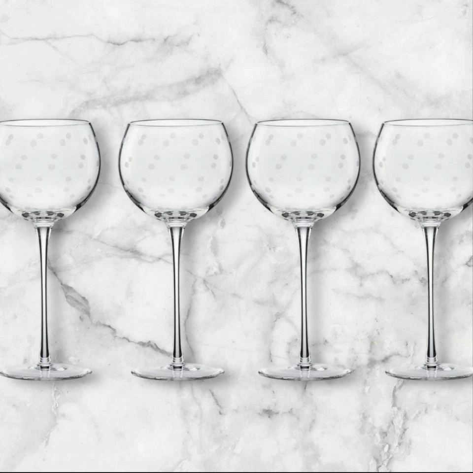 Copas de vino Lenox Kate Spade a lunares | Juego de 6 | Excelente estado Foto 2 de 2