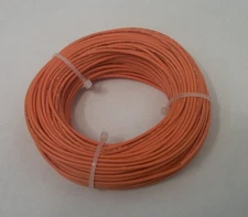22 AWG tinned copper stranded hook up wire, 100 feet Orange UL1007