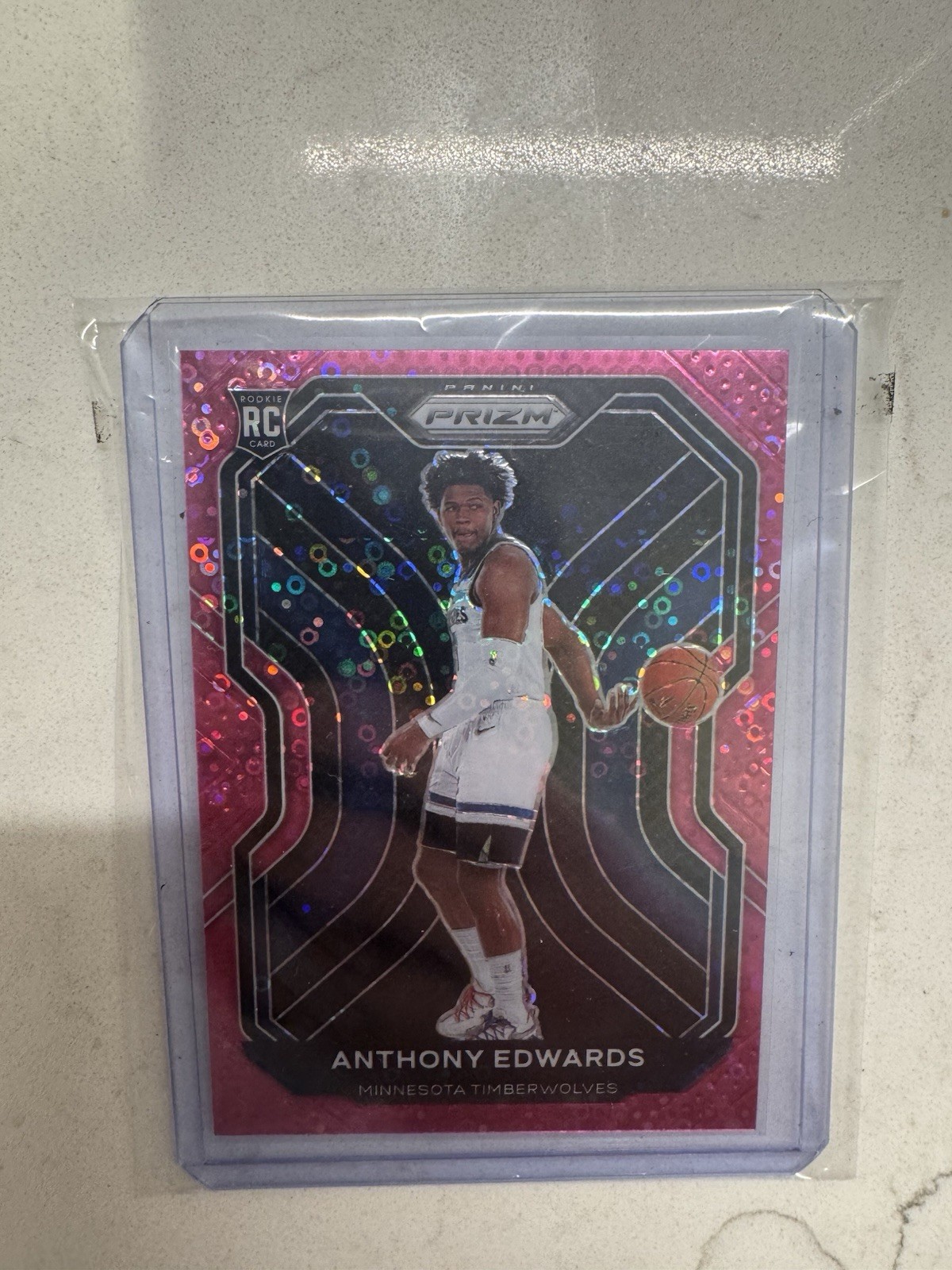 2020 Prizm #258 Anthony Edwards Pink Fast Break Prizm /50 SSP Rookie RC Twolves