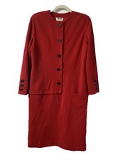 Vintage Bill Blass Red Cocktail Dress Size 12 Union USA Made Luxury READ