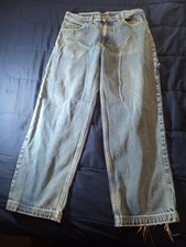 Akademiks Vintage Y2K Carpenter Jeans Wide Leg Denim Blue Baggy Mens 36