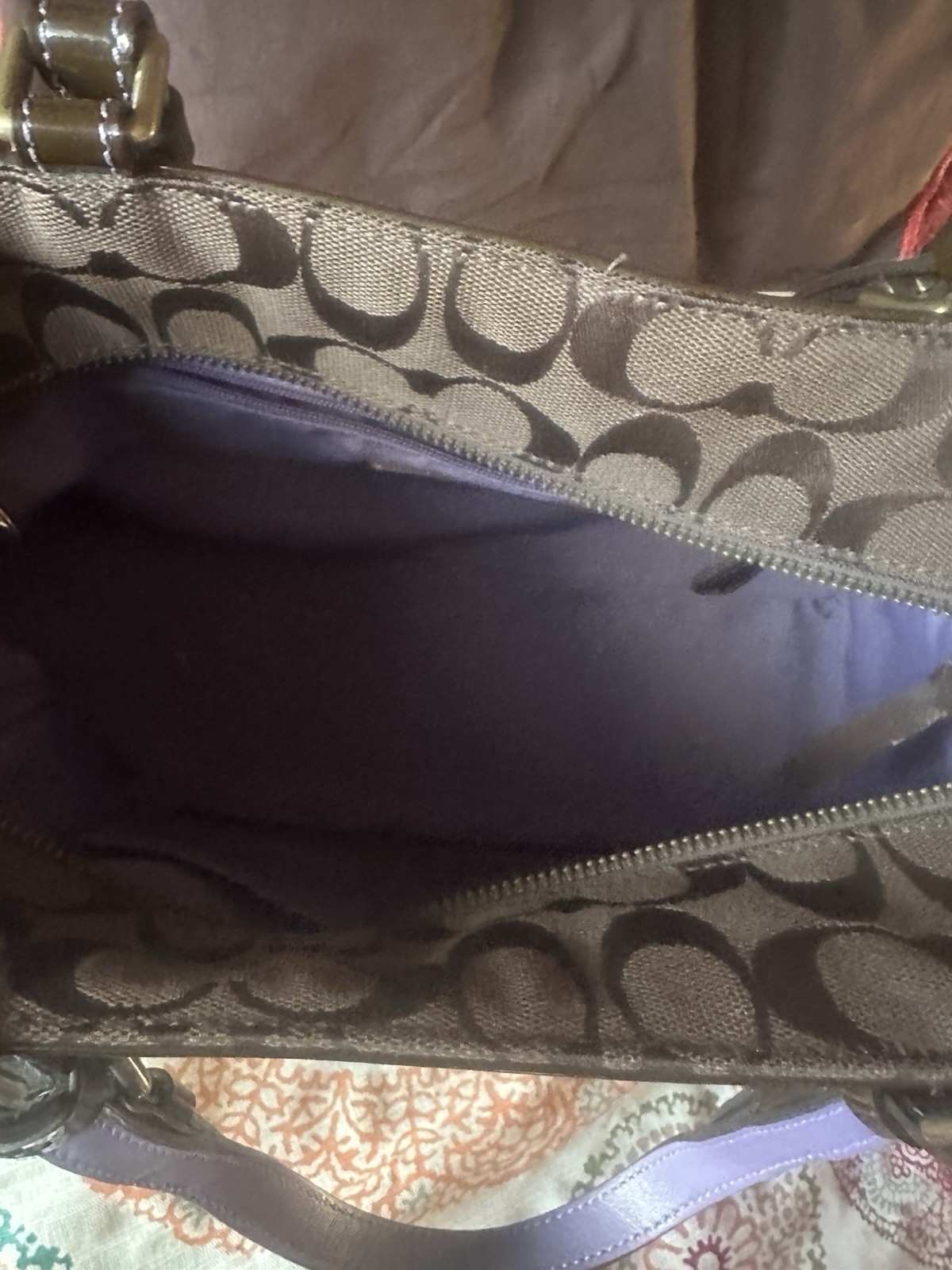 Coach Leather Suede Multicolor Patchwork Tote Sho… - image 6