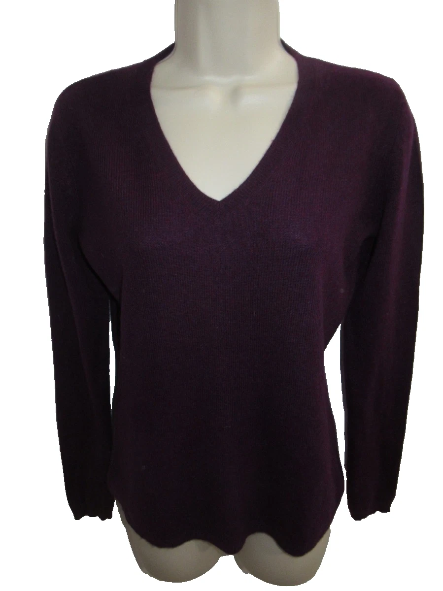 Pull Sans Manches Ann Taylor - 100% Cachemire Lavande - Perles De Cristal - Taille S
