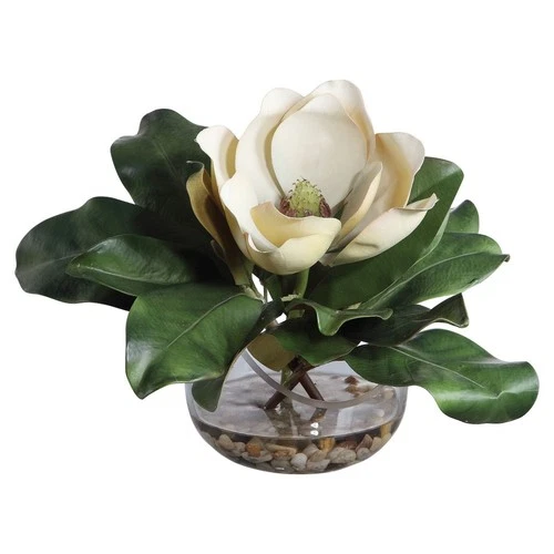 Celia - 13 inch Silk Magnolia Accent - 13 inches wide by 8.5 inches deep - Picture 10 of 10