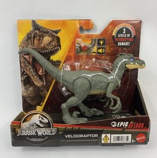 Jurassic Park World Epic Attack Damage Velociraptor Mattel 2022 Raptor Mattel