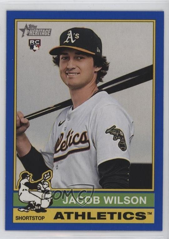2025 Topps Heritage Dark Blue Border Jacob Wilson #15 sq1