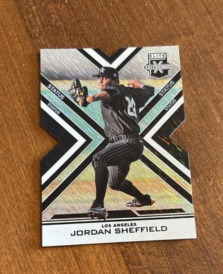 Jordan Sheffield 2016 Panini Elite Status Black Die Cut Rockies Vanderbilt /99