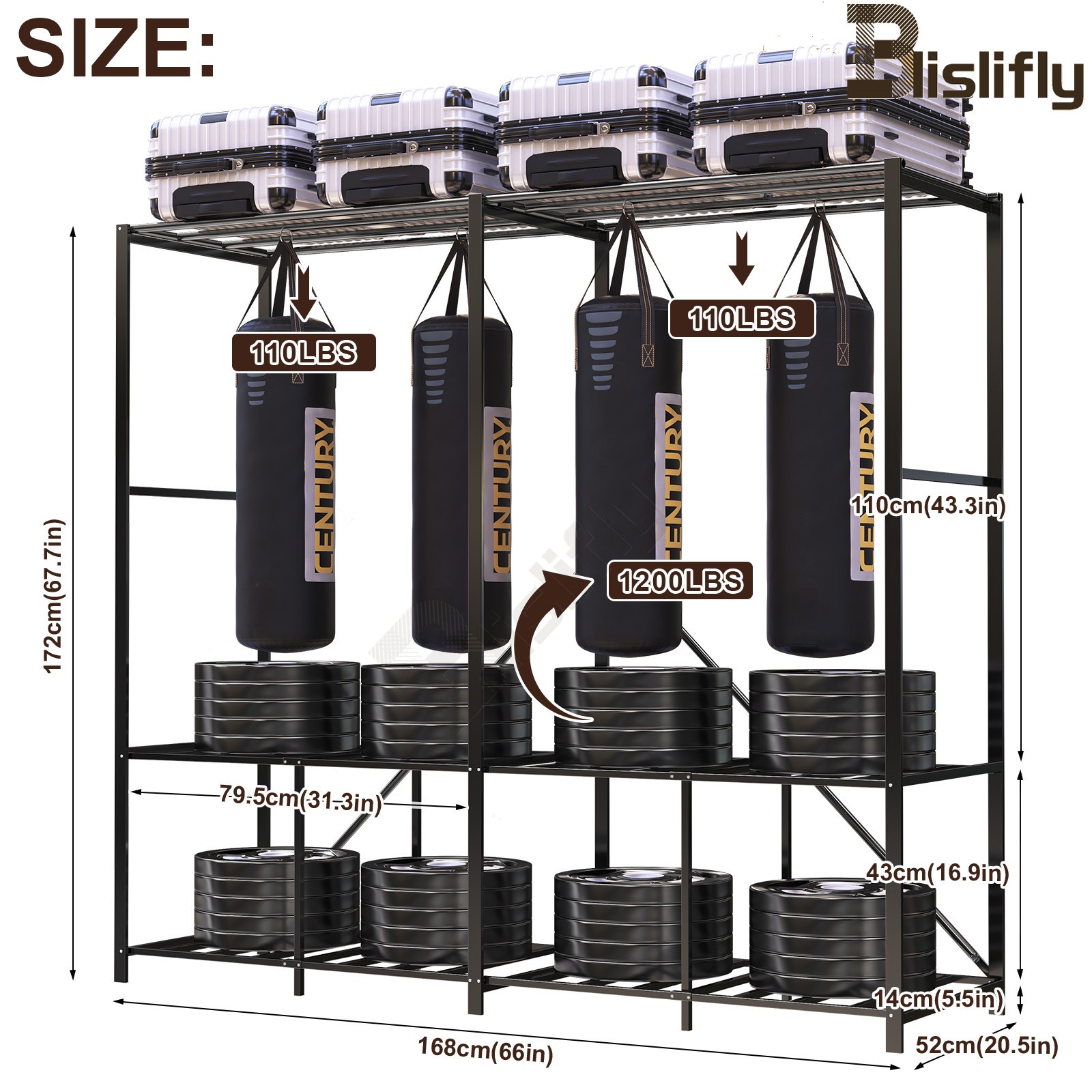 Foldable Portable Closet Wardrobe Clothes Rack Storage Organizer Shelf Durable