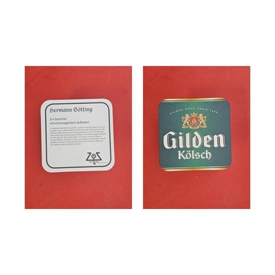 Gilden Kölsch Hermann Götting Brauerei Bierdeckel Beermat