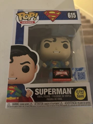 Funko POP! Heroes Superman #615 Target Con Vinyl Figure (Glow In The Dark)