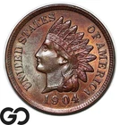 1904 Indian Head Cent Penny, Gorgeous Gem BU++