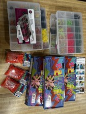 Rainbow Loom Bands and Storage HUGE Lot of Misc Tools and Rubber Bands