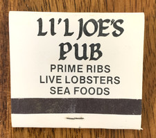 Li'L Joe's Pub Ribs Lobster Hudson Bath Ohio Matchbook Cover #0733