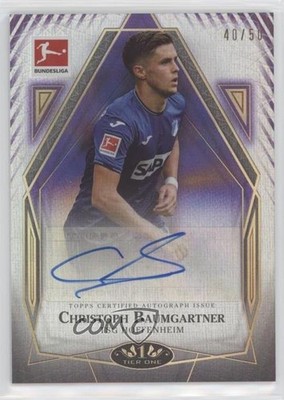 2021-22 Topps Tier One Bundesliga Purple 40/50 Christoph Baumgartner Auto 1m1a