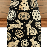 Afritee Hasen Ostern Dekoration, Schwarz Ostereierr Ostertischdecke Tischdeko P