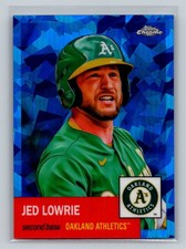 2022 Topps Chrome Platinum Anniversary #316 Jed Lowrie SN#'d MLB Athletics