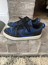 New Nike Court Borough SZ 4.5 Y Kids Shoes Low Recraft Big in BLUE BLACK HM6293