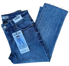 REWASH  AUTHENTIC Union Classic Rise Med Blue Denim Capri Juniors Sz 1/25  5/27