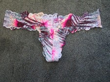 Victoria's Secret PINK Thong Panty Underwear extra low rise thong NEW small S