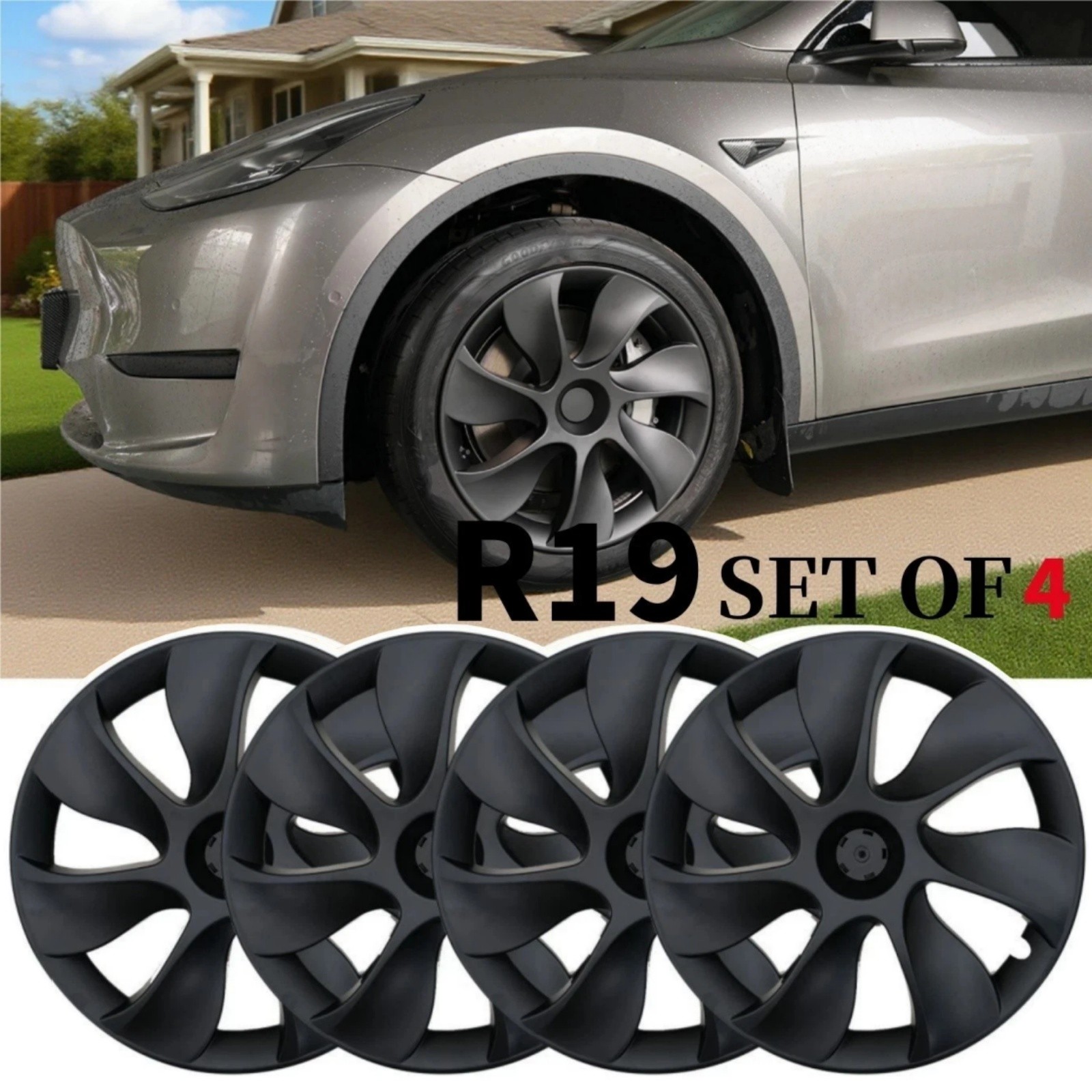 For Tesla Model Y 19 inch Wheel Rim Cover Protector, Model Y(2020-2024) Hubcaps