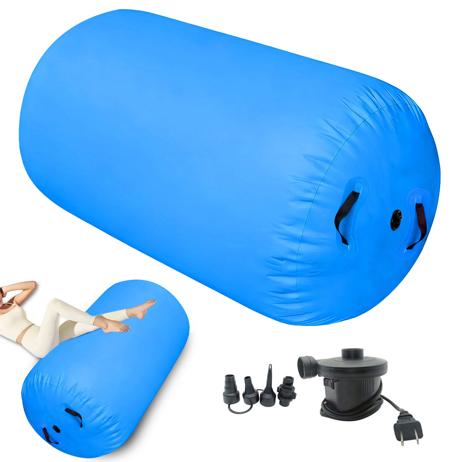 Air Roller Gymnastics Barrel Inflatable Tumbling Mat for Yoga Cheerleading