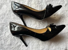 NWT Genuine Patent Leather Nine West Stilettos Black Size 8 1/2