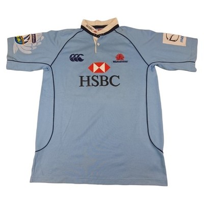 NSW Waratahs Jersey Mens MEDIUM Super Rugby Union Home Canterbury Polo Size M