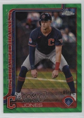 2025 Topps Chrome Green Wave Refractor 89/99 Nolan Jones #32 1j8b
