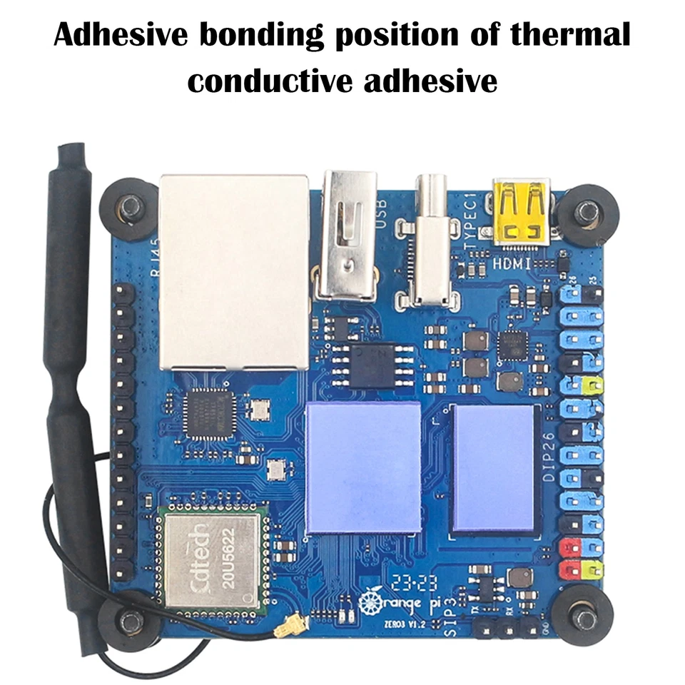 Orange Pi Zero 3 Alliage d'aluminium Coque Development Board Protective Cooling. - Immagine 4 di 4
