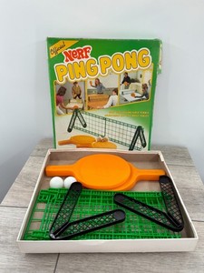 Vintage Nerf Ping Pong Table Tennis Party Game Retro Parker Bros 0273 Works Box