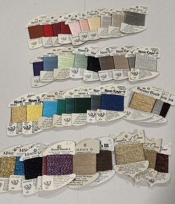 Rainbow Gallery Neon Rays- 27 Thread Cards Plus 13 Assorted RG Specialty- NOS