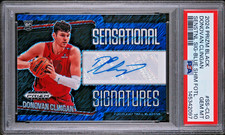 2024-25 Panini Prizm Black Donovan Clingan Blue Shimmer FOTL RC Auto /25 PSA 10