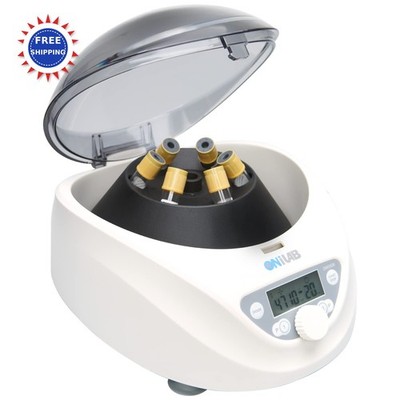 Lab Centrifuge 6x15mL 10mL 7mL 5ml 300-5000rpm 2600xg RCF LCD Digital Timer