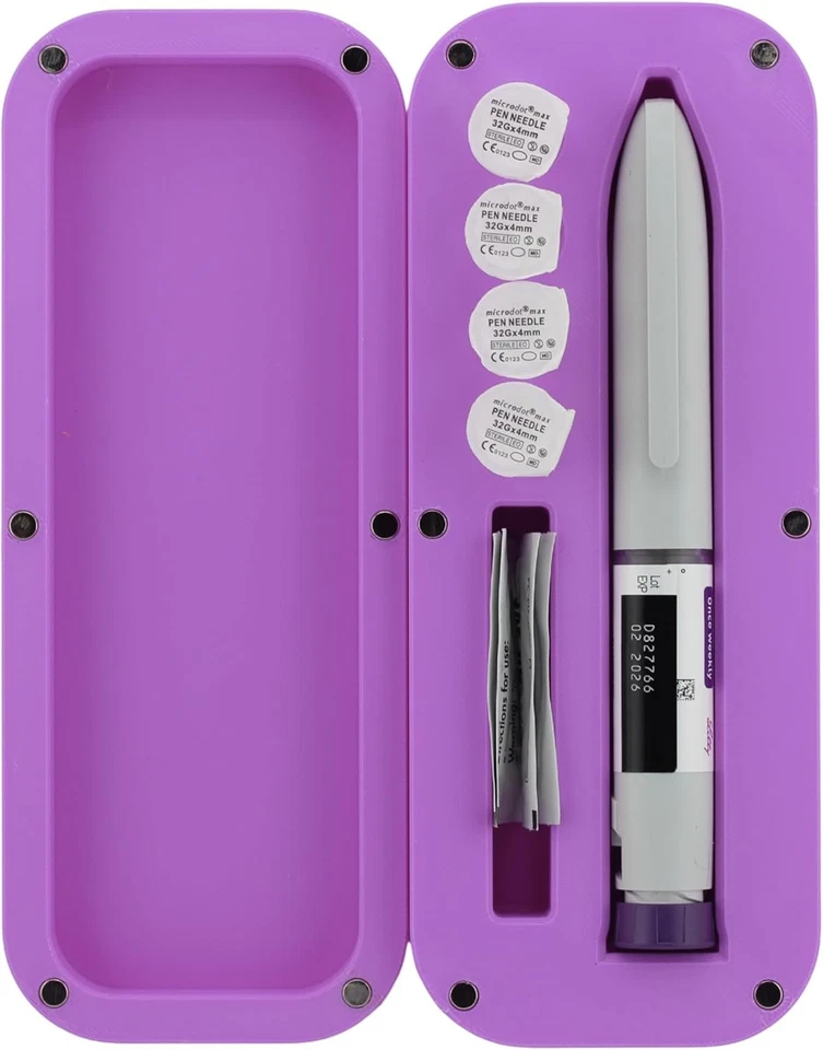 Monjaro, KwikPen Weight Loss Pen Fridge Hard Case – Travel Hardshell Purple - Image 3 of 4