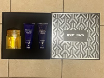 3個セットBOUCHERON ブシュロン 空箱 バラ売り可 BOUCHERON POUR HOMME 3 Pieces Set 3.3 EAU DE PARFUM +3.3 After