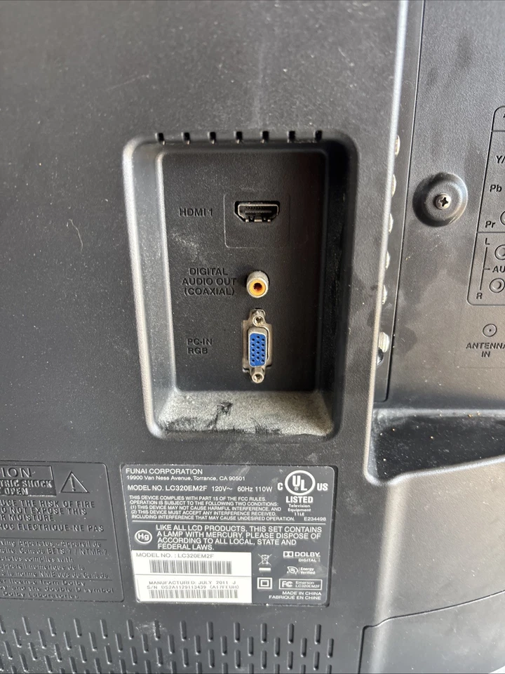 Emerson 32" 720P LCD HD TV LC320EM2F HDMI - Image 3 of 4