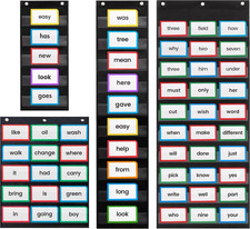 - 9"X22", 9"X44", 17"X22", and 17"X44" Pocket Chart, Black - Sturdy Variety Pack