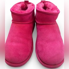UGG Classic Ultra Mini Water Resistant Booties Hot Pink Kids Size 5