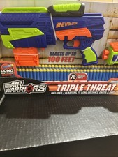 NEW Air Warriors Triple Threat Gun Blaster Set 75 Long Distance Darts