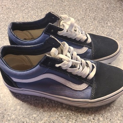 VANS OLD SKOOL NAVY LOW SUEDE CANVAS UNISEX CLASSIC SHOES