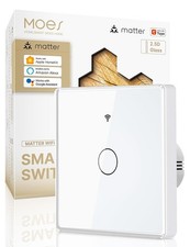 MOES Wlan Smart Lichtschalter 2.5D 1 Fach Wifi Touch Unterputz Schwarz Kunststof