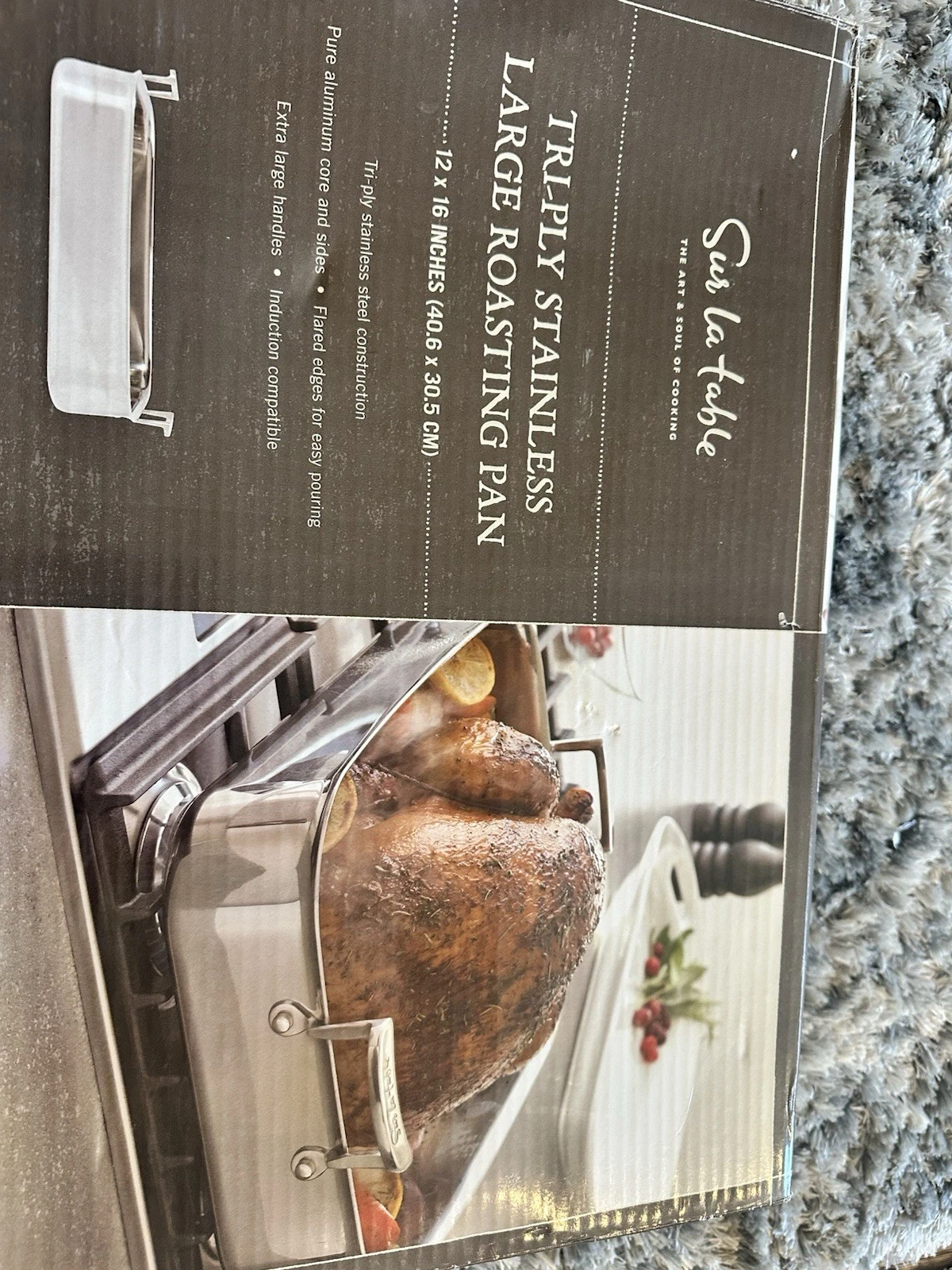 Sur La Table Tri-Ply Stainless Steel Roasting Pan 12x16 Oven & Dishwasher Safe
Opens in a new window
