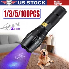 UV Flashlight Black Light Super Bright 120000lm Torch Ultra Violet Lamp LED