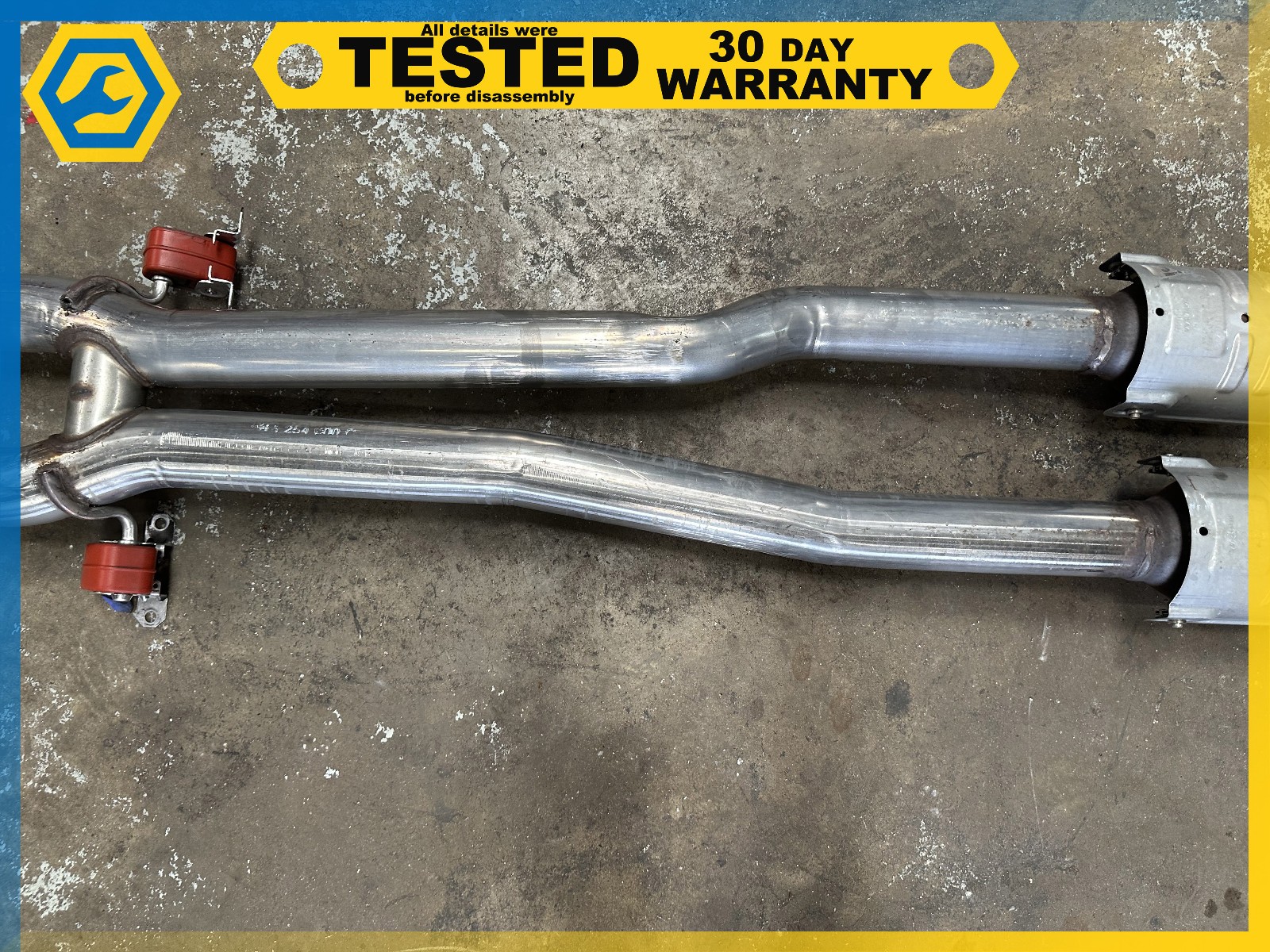 06-12 BENTLEY Flying Spur 6.0L MIDDLE EXHAUST DOWNPIPE LEFT & RIGHT SIDE OEM