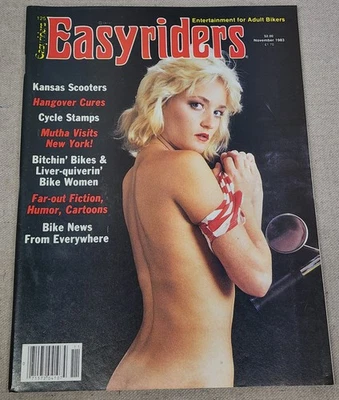 Vintage EASYRIDERS Motorcycle Magazine November 1983 David Mann Centerfold - Image 1 of 4